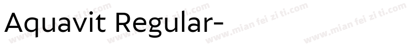 Aquavit Regular字体转换
